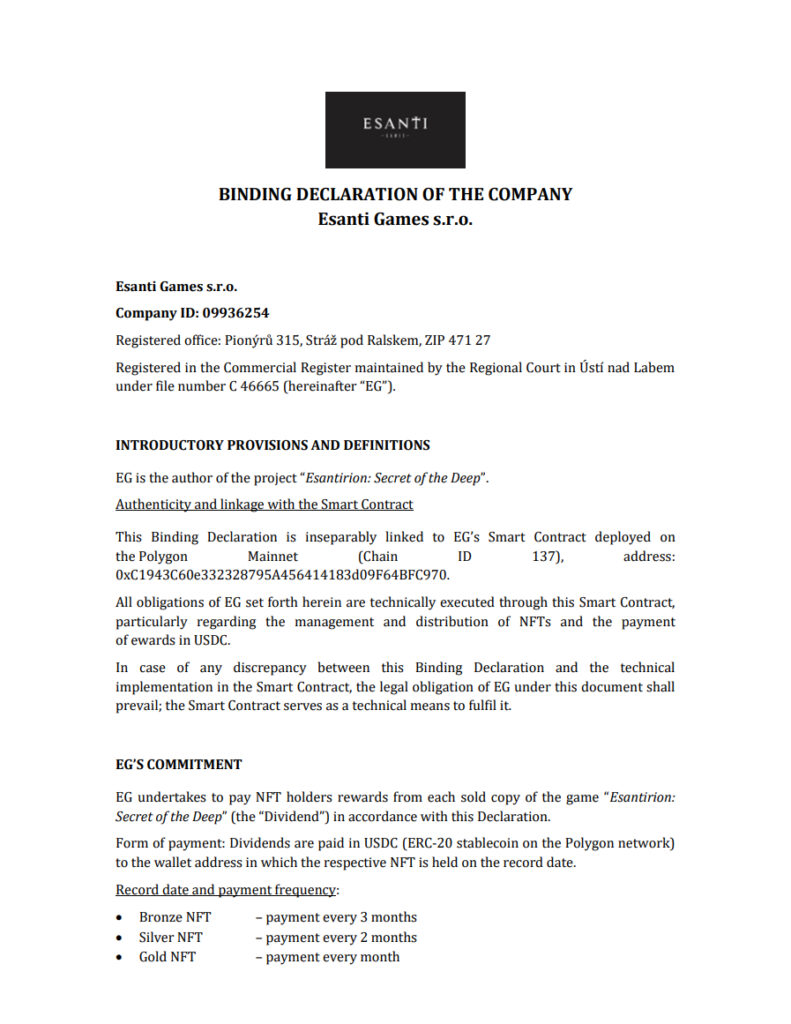 Binding Declaration - page 1