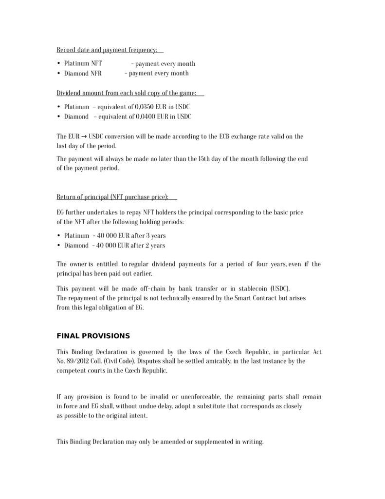 Binding Declaration Limited Edition - page 2