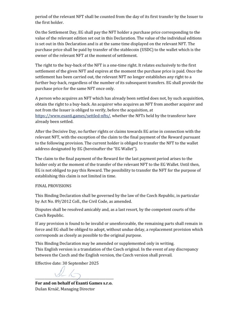 Binding Declaration – page 3